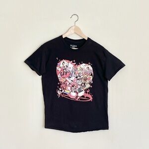 Hazbin Hotel Pride Heart Graphic Black T Shirt Adult size Small